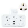 6239U USB Travel UK Outlet Extender with Individual Switches