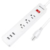 6201 3USB 3 Outlets Surge Protector Power Strip with 6-Foot 14AWG Long Extension Cord